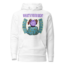 Load image into Gallery viewer, “What&#39;s Your Sign?” Hoodie (Black/White)